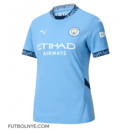 Camiseta Manchester City Primera Equipación para mujer 2024-25 manga corta